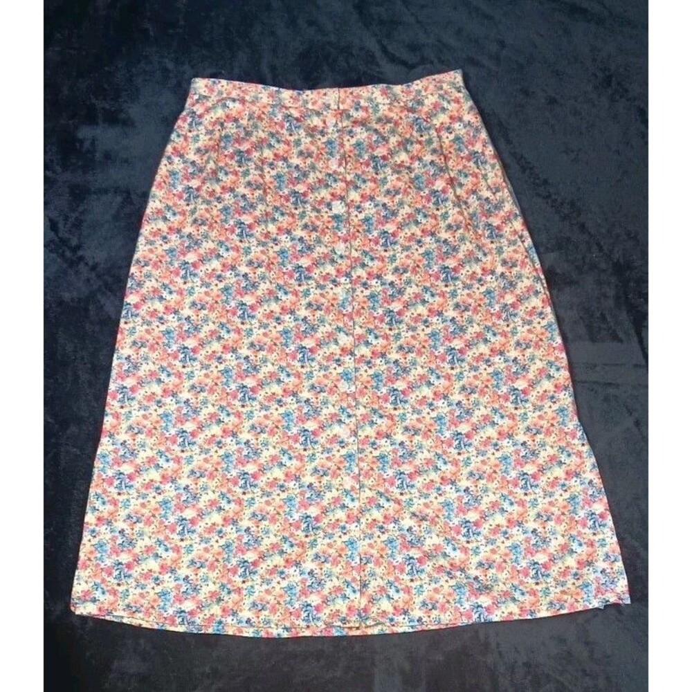 VTG Napa Valley ALine Maxi Skirt 16 Ditsy Floral Cottagecore Prairie Countrycore